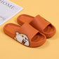 Shiba Inu Pattern Slippers Female Indoor Fashion Cartoon Sandals and Slippers Household Bathroom Leaking Platform Sandals Male