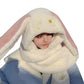 Furry Bunny Convertible Scarf x Hood